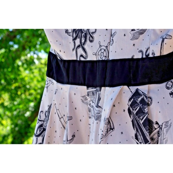 Sourpuss Cream Kraken’s Revenge Lizzie Dress Retired Rockabilly Pinup Style | XS - Picture 10 of 16